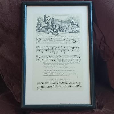LOT 129: Set of (6) Framed Sheet Music Reproductions