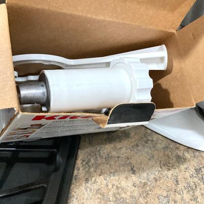 LOT 205: Kitchen Aid Stand Mixer Model No. KSM150PSWW with Food Grinder Attachment