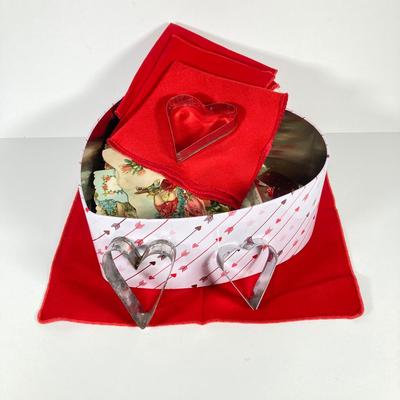 LOT 208: Sweet Ephemera Collection - Cards from Germany / USA with Heart Shaped Cookie Cutters and More