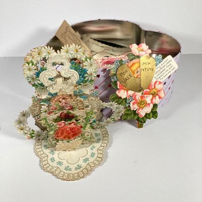 LOT 208: Sweet Ephemera Collection - Cards from Germany / USA with Heart Shaped Cookie Cutters and More