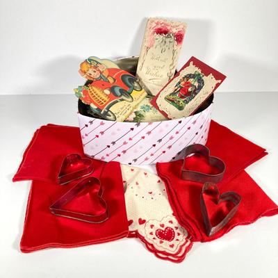 LOT 208: Sweet Ephemera Collection - Cards from Germany / USA with Heart Shaped Cookie Cutters and More