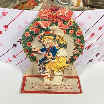 LOT 208: Sweet Ephemera Collection - Cards from Germany / USA with Heart Shaped Cookie Cutters and More