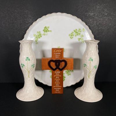 LOT 209: Irish Themed Collection - Belleek, Victoria Austria and More