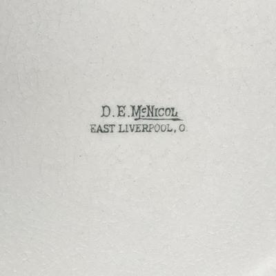 LOT 211: Vintage D.E. McNicol East Liverpool, O. Pitcher Wash Basin Set with Johnson Bros England Royal Ironstone China Chamber Pot