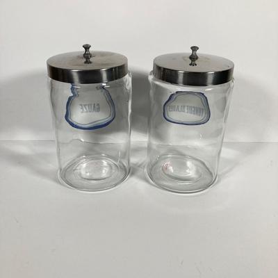 LOT 214: Collection of Vintage Glasco Containers with Enamel Measuring Cup