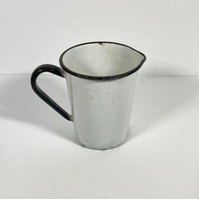 LOT 214: Collection of Vintage Glasco Containers with Enamel Measuring Cup