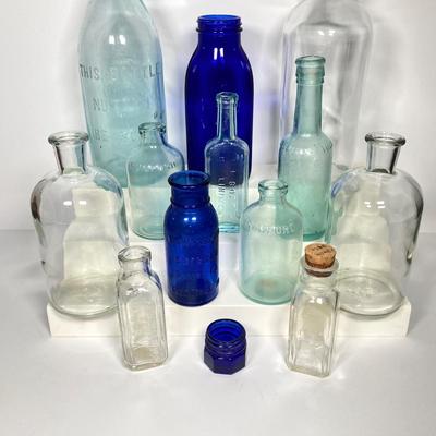 LOT 215: Collection of Vintage / Antique Glass Bottles