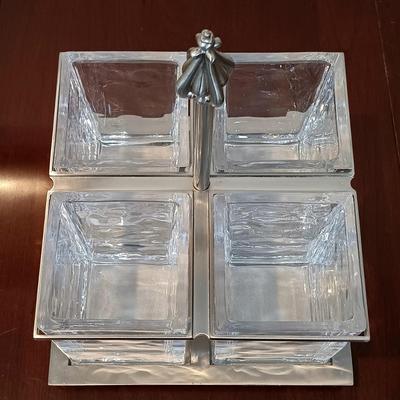 LOT 218: Dresden Floral Plate, Princess House Glass Cake Plate, Pyrex Pie Dishes & More