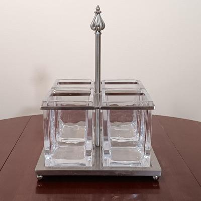 LOT 218: Dresden Floral Plate, Princess House Glass Cake Plate, Pyrex Pie Dishes & More