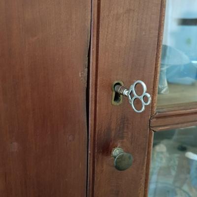 LOT 220: Antique Corner Hutch