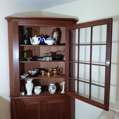 LOT 220: Antique Corner Hutch