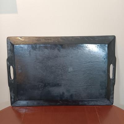 LOT 222: Olinala Lacquered Wood Tray, Serizawa Japanese Wrapping Cloth & Fashion Scarves