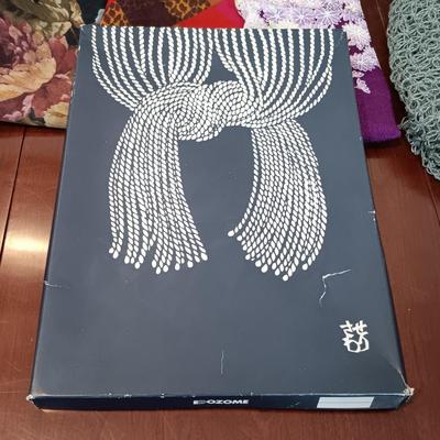 LOT 222: Olinala Lacquered Wood Tray, Serizawa Japanese Wrapping Cloth & Fashion Scarves