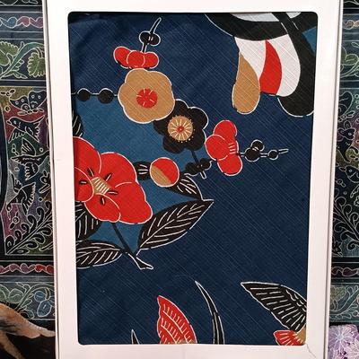 LOT 222: Olinala Lacquered Wood Tray, Serizawa Japanese Wrapping Cloth & Fashion Scarves