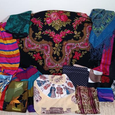 LOT 223: Large Collection of Fashion Scarves