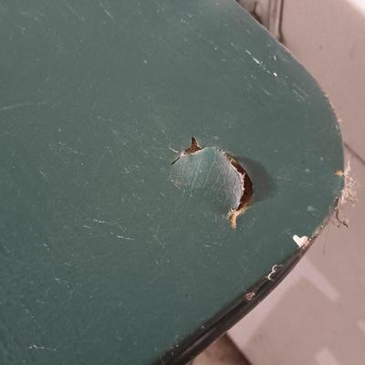 LOT 229: Set of (4) Stakmore Co. Folding Chairs with an Ames Brand Card Table