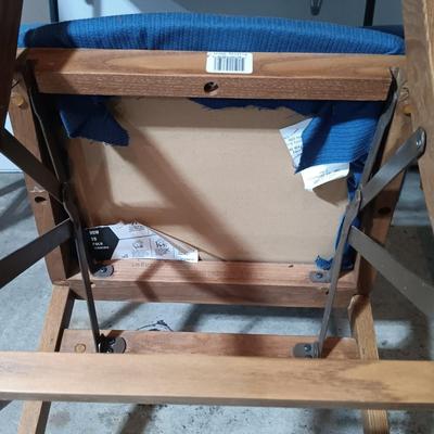 LOT 229: Set of (4) Stakmore Co. Folding Chairs with an Ames Brand Card Table