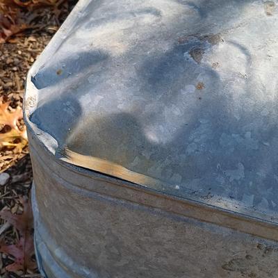 LOT 234: Garden Collection- Galvanized Metal Buckets, Enamel Bucket, Metal Plant Stand, Tomato Cages & More