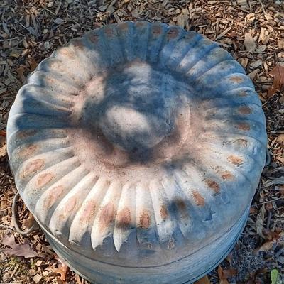 LOT 234: Garden Collection- Galvanized Metal Buckets, Enamel Bucket, Metal Plant Stand, Tomato Cages & More