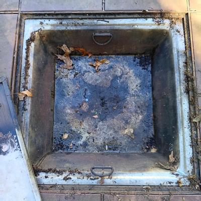 LOT 236: Metal and Tile Fire Pit