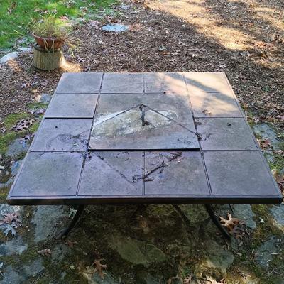 LOT 236: Metal and Tile Fire Pit