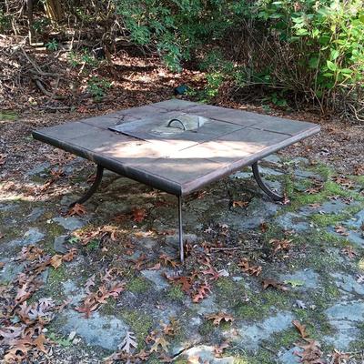 LOT 236: Metal and Tile Fire Pit