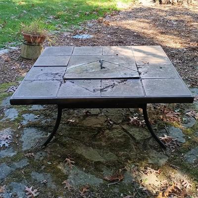 LOT 236: Metal and Tile Fire Pit
