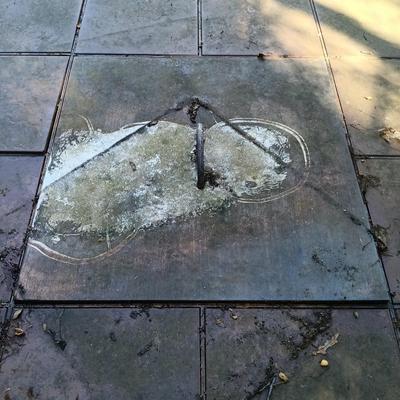 LOT 236: Metal and Tile Fire Pit