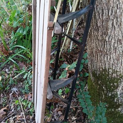 LOT 237: Vintage Wood and Metal Sled