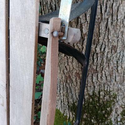LOT 237: Vintage Wood and Metal Sled