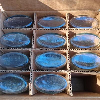 LOT 239: Leone Industries Commemorative Glass Jars & Micrin Oral Antiseptic Glass