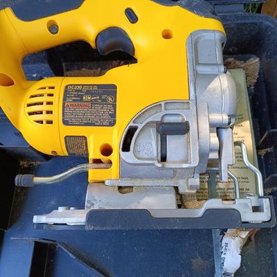 LOT 240: Dewalt DC011 Radio, DC330 Jig Saw, Craftsman Edge Trimmer & More