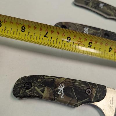 4 Piece Browning RMEF Rocky Mountain Elk Hunting Knife Set