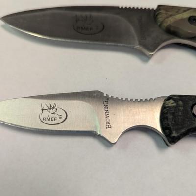 4 Piece Browning RMEF Rocky Mountain Elk Hunting Knife Set