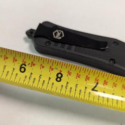 Double Action, Out-the-Front (OTF) D2 Normandy Knife w/ Glass Break
