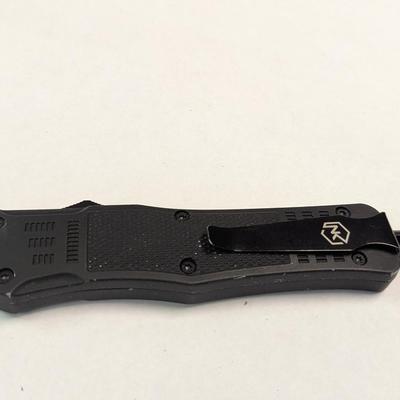 Double Action, Out-the-Front (OTF) D2 Normandy Knife w/ Glass Break