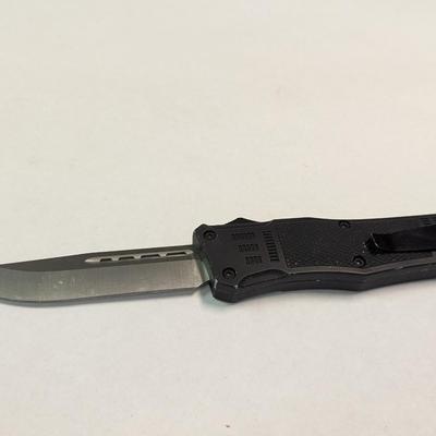 Double Action, Out-the-Front (OTF) D2 Normandy Knife w/ Glass Break