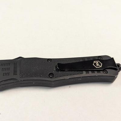 Double Action, Out-the-Front (OTF) D2 Normandy Knife w/ Glass Break