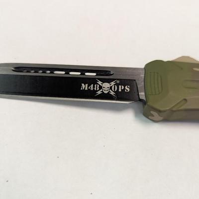 Double Action, Out-the-Front (OTF) M48 OPS Knife w/ Glass Break