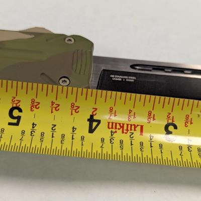 Double Action, Out-the-Front (OTF) M48 OPS Knife w/ Glass Break