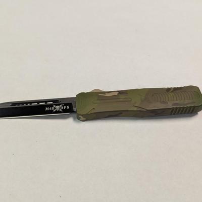 Double Action, Out-the-Front (OTF) M48 OPS Knife w/ Glass Break