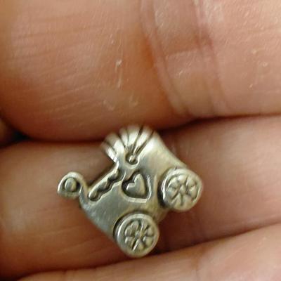 Pandora Charm Baby Stroller. 925 Sterling