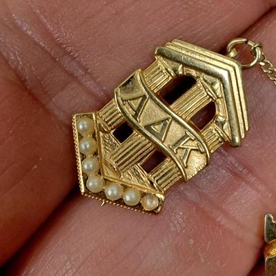 AAK Sorority 12kt GF with small pearls