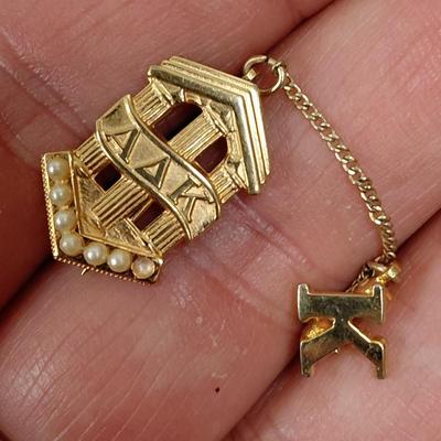 AAK Sorority 12kt GF with small pearls
