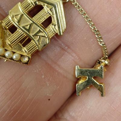 AAK Sorority 12kt GF with small pearls