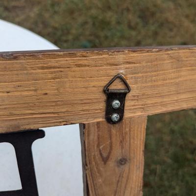 Wood home Décor sign "Family" with coat hooks