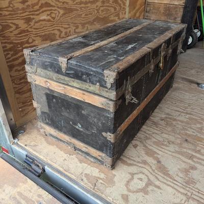 Antique steam trunk - crouch and Fitzgerald, pat date is May 4 1909