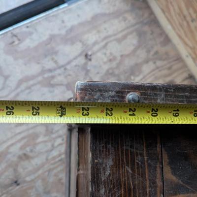 Wooden box bench with lid