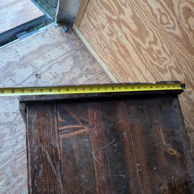 Wooden box bench with lid