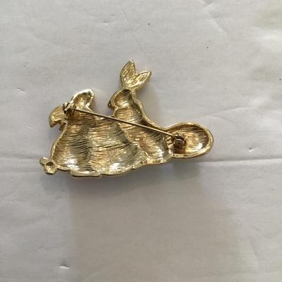 Sale Photo Thumbnail #25: Adorable, Easter bunny brooch. Please see attached photos.